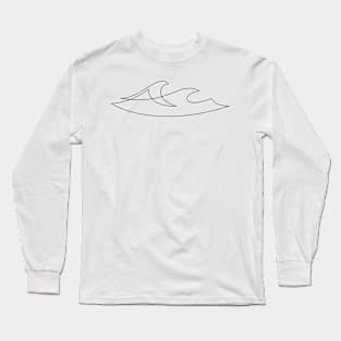 Ocean Waves - One line art - W1 Long Sleeve T-Shirt